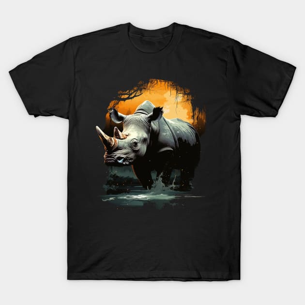 rhino T-Shirt by piratesnow